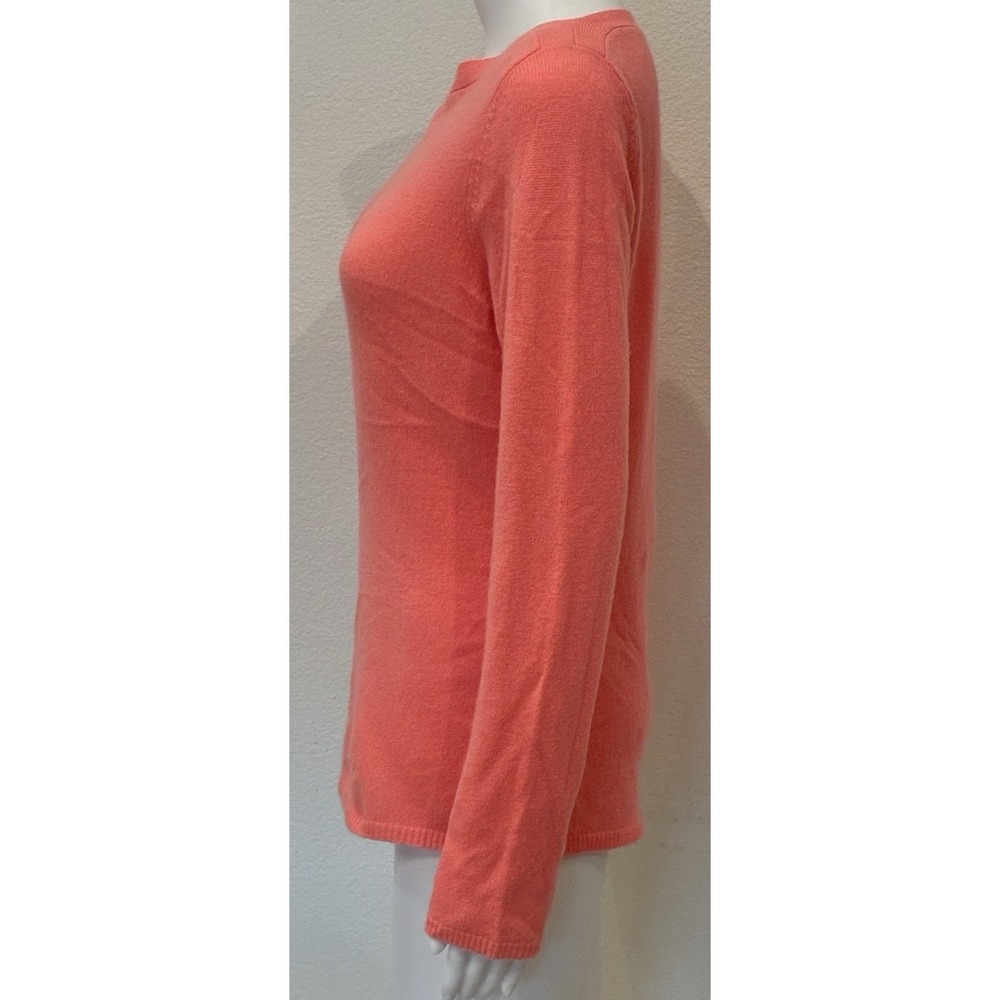 Peck & Peck 100% Cashmere‎ Sweater Womens M Coral Boat Neck Quiet Luxury Capsule - Picture 2 of 7